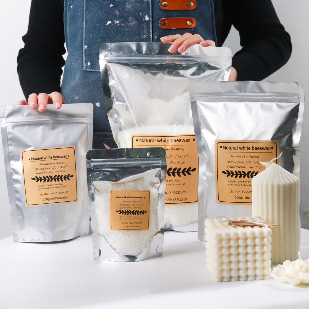 White Beeswax Pure Natural Gra - Candle Supplies Beeswax ulasan dan harga