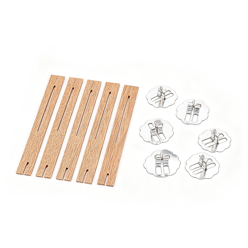 5pcs Natural Slotted Wooden Ca - Candle Supplies Beeswax ulasan dan harga