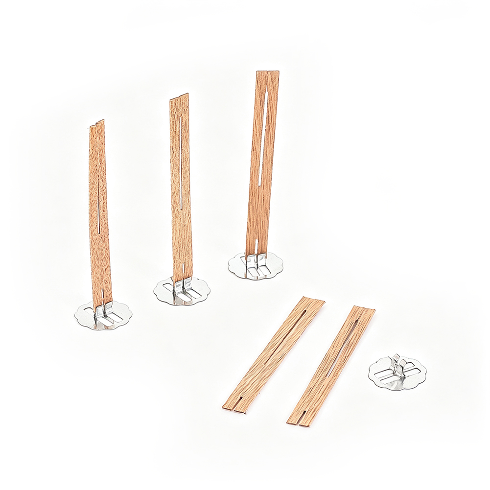 5pcs Natural Slotted Wooden Ca - Candle Supplies Beeswax ulasan dan harga