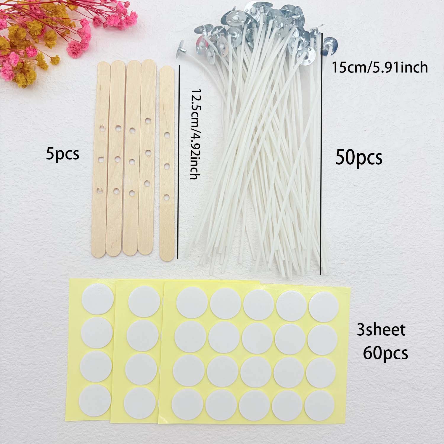 1 SET Candle Making DIY Kits S - Wood Wick Tab Set ulasan dan harga