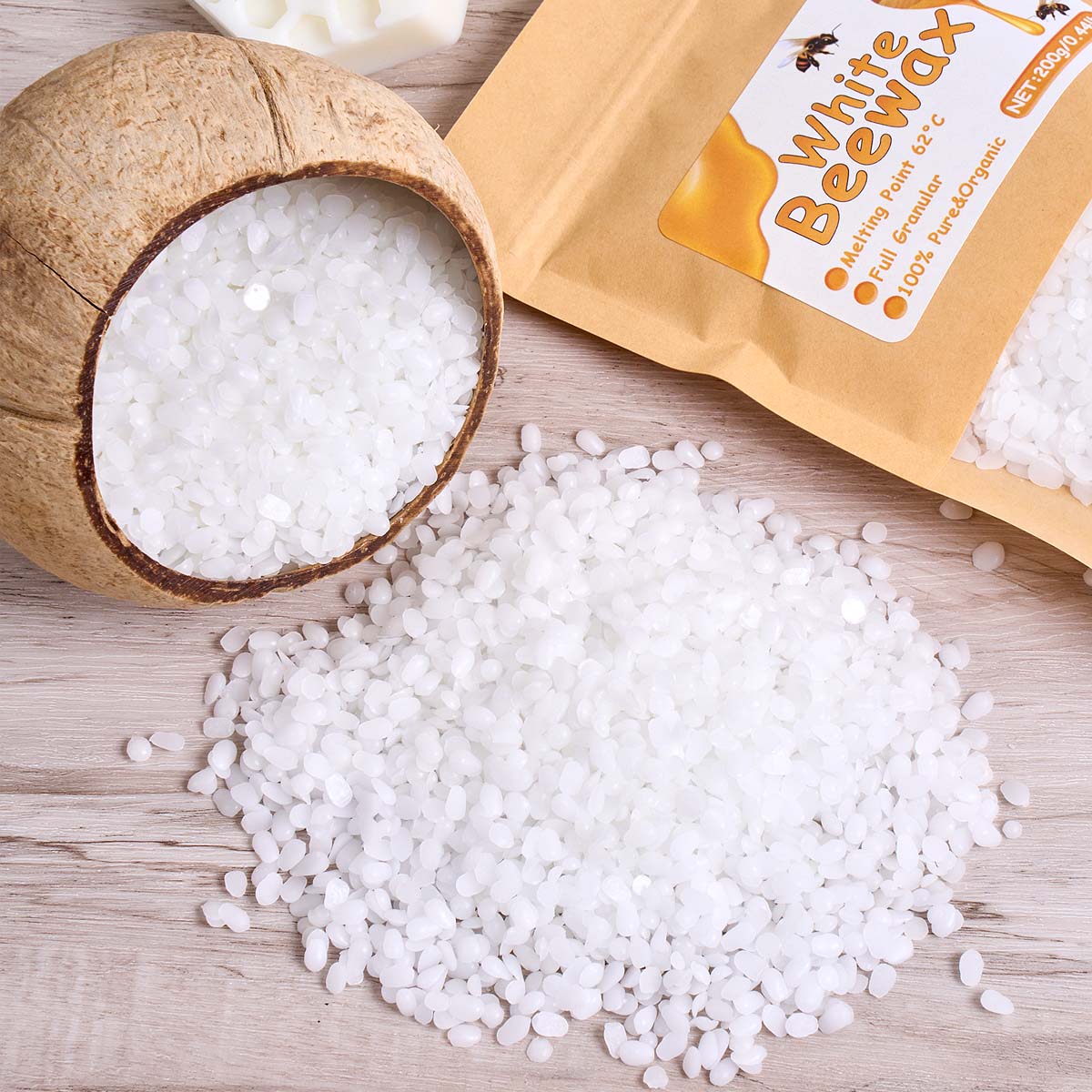 1000g White Beeswax DIY Candle - Candle Supplies Beeswax ulasan dan harga