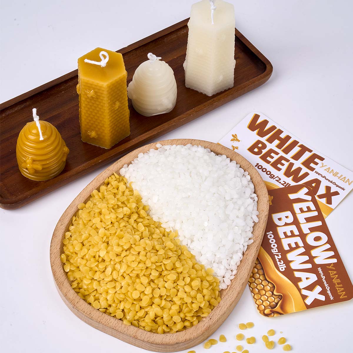 1000g Pure Natural Granular Wh - Candle Supplies Beeswax ulasan dan harga