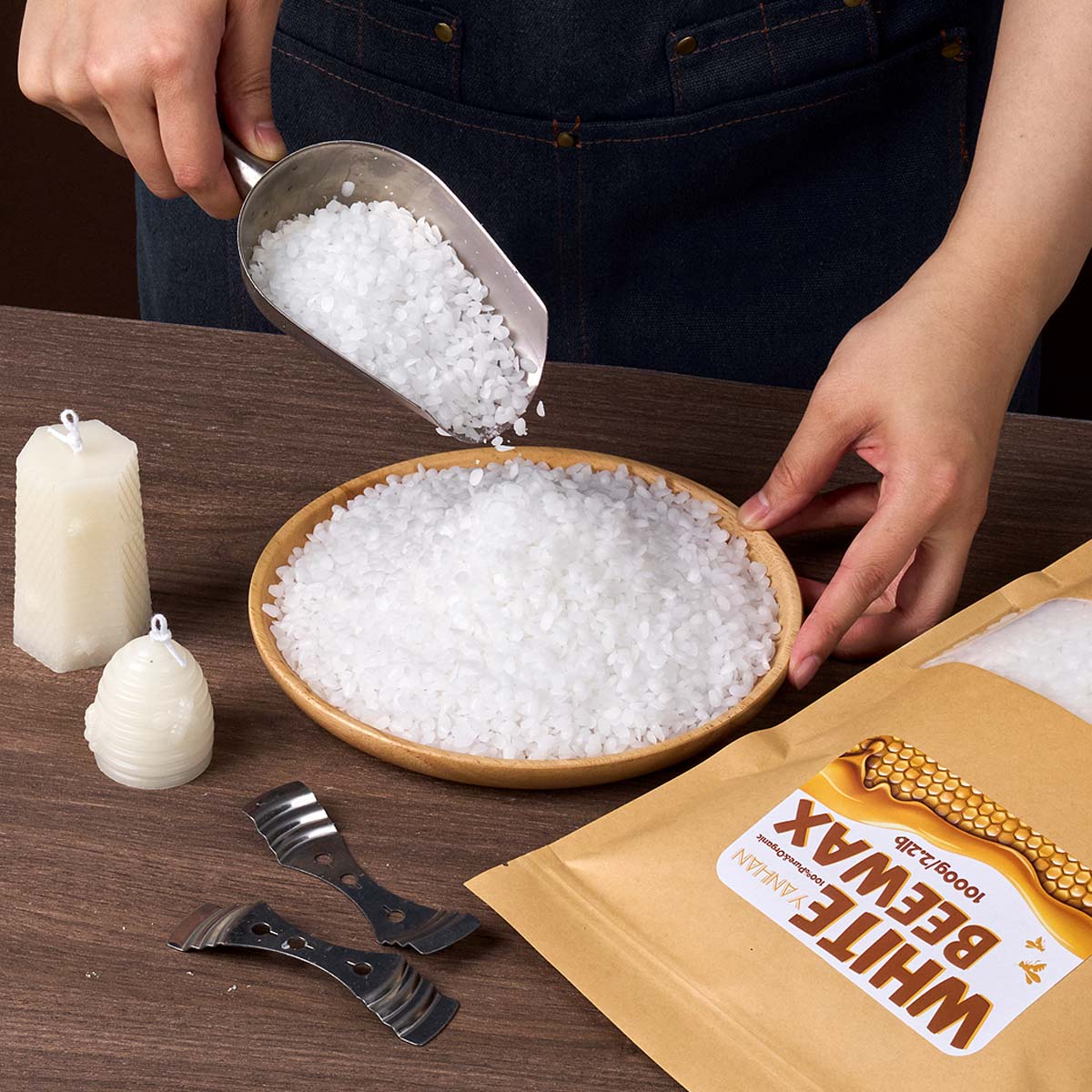 1000g Pure Natural Granular Wh - Candle Supplies Beeswax ulasan dan harga