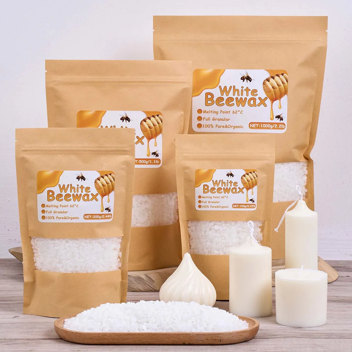 500g White Beeswax DIY Candle  - Candle Supplies Beeswax ulasan dan harga