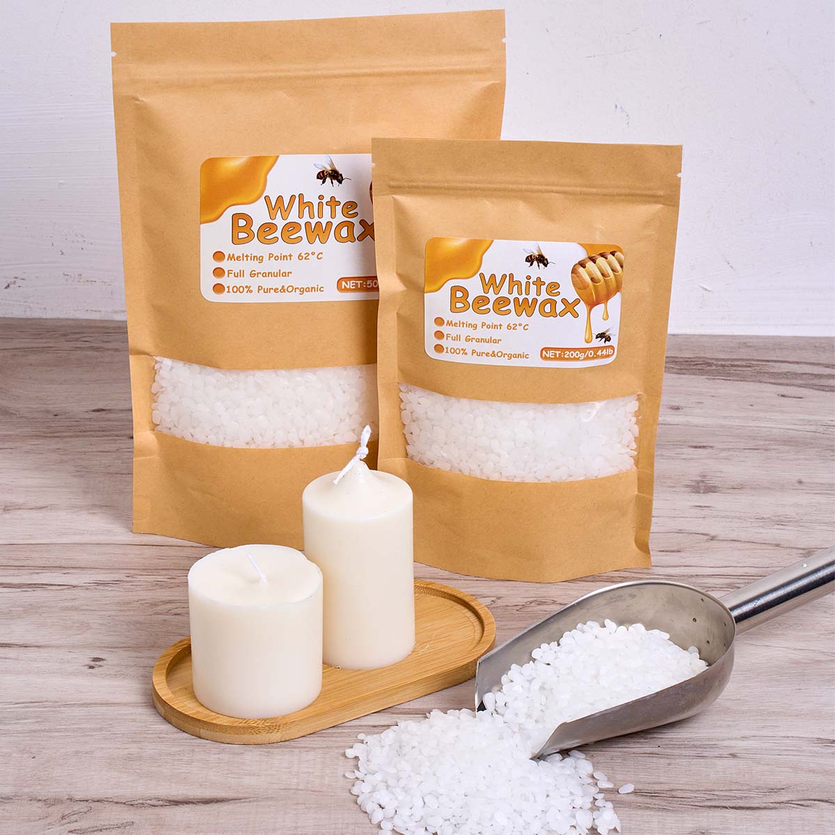 500g White Beeswax DIY Candle  - Candle Supplies Beeswax ulasan dan harga