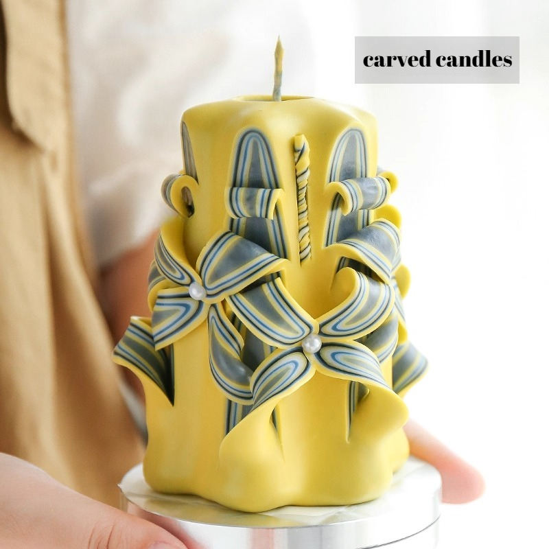 1KG Carved Scented Candle Raw  - Candle Supplies Beeswax ulasan dan harga